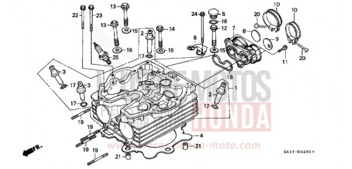 CYLINDER HEAD (XR250RE/EF) XR250RE de 1984